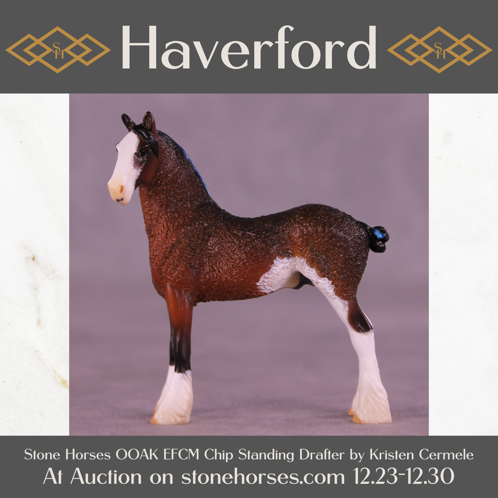 Haverford OOAK EFCM Chip Standing Drafter by Kristen Cermele HS25