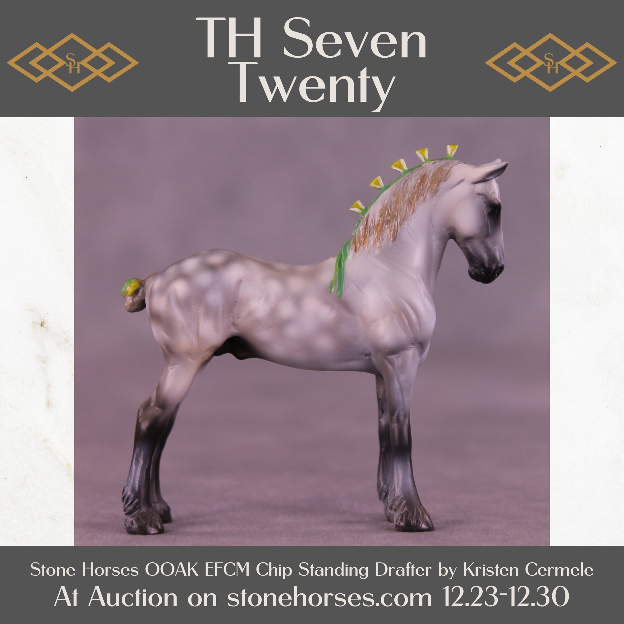 TH Seven Twenty OOAK EFCM Chip Standing Drafter by Kristen Cermele HS25