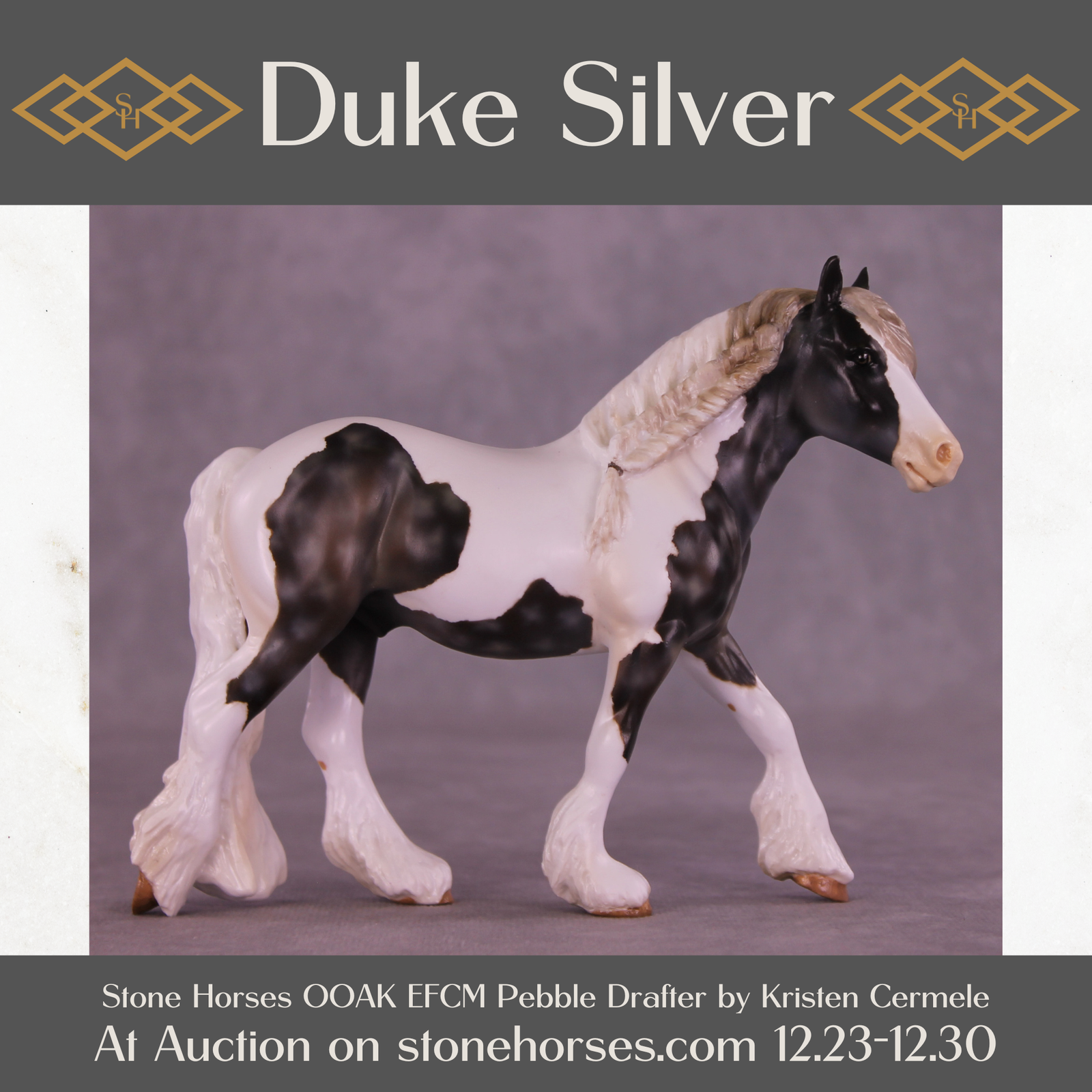Duke Silver OOAK EFCM Pebble Drafter by Kristen Cermele HS25