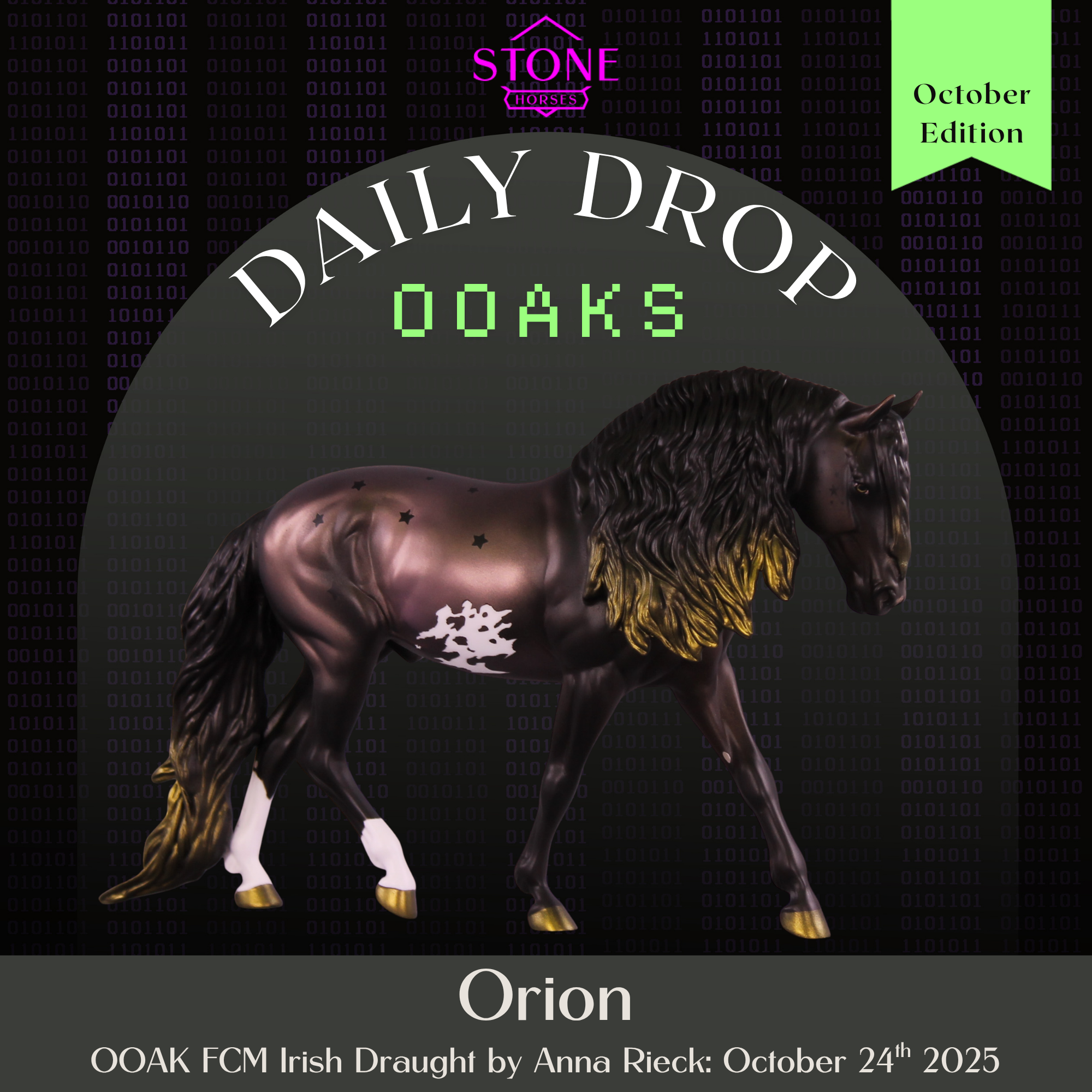 Orion OOAK FCM Irish Draught by Anna Rieck DDOOAKs25