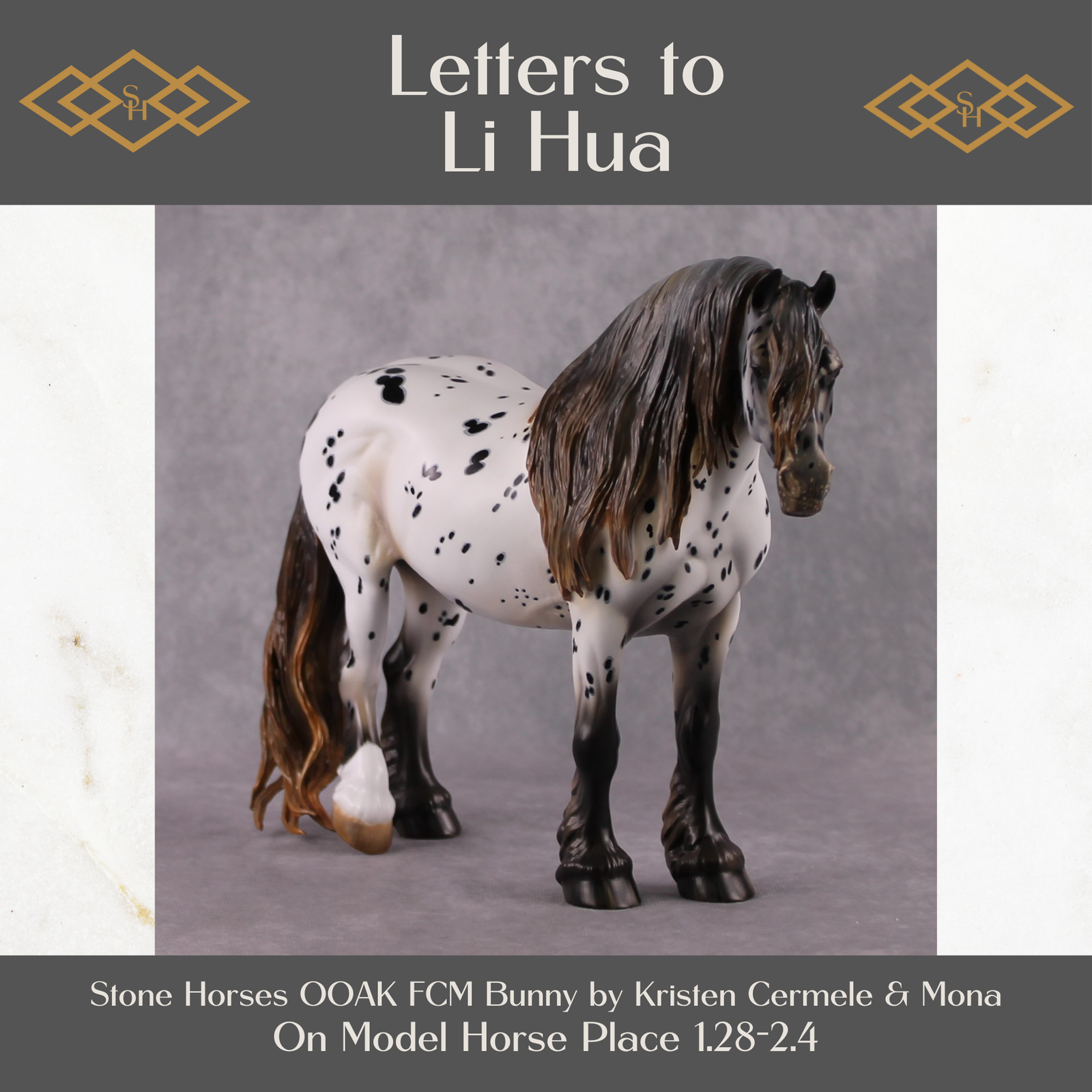 Stone Horses OOAK FCM "Letters to Li Hua" - Leopard Appaloosa Bunny by Kristen Cermele & Mona Best Offer 2/04/2025