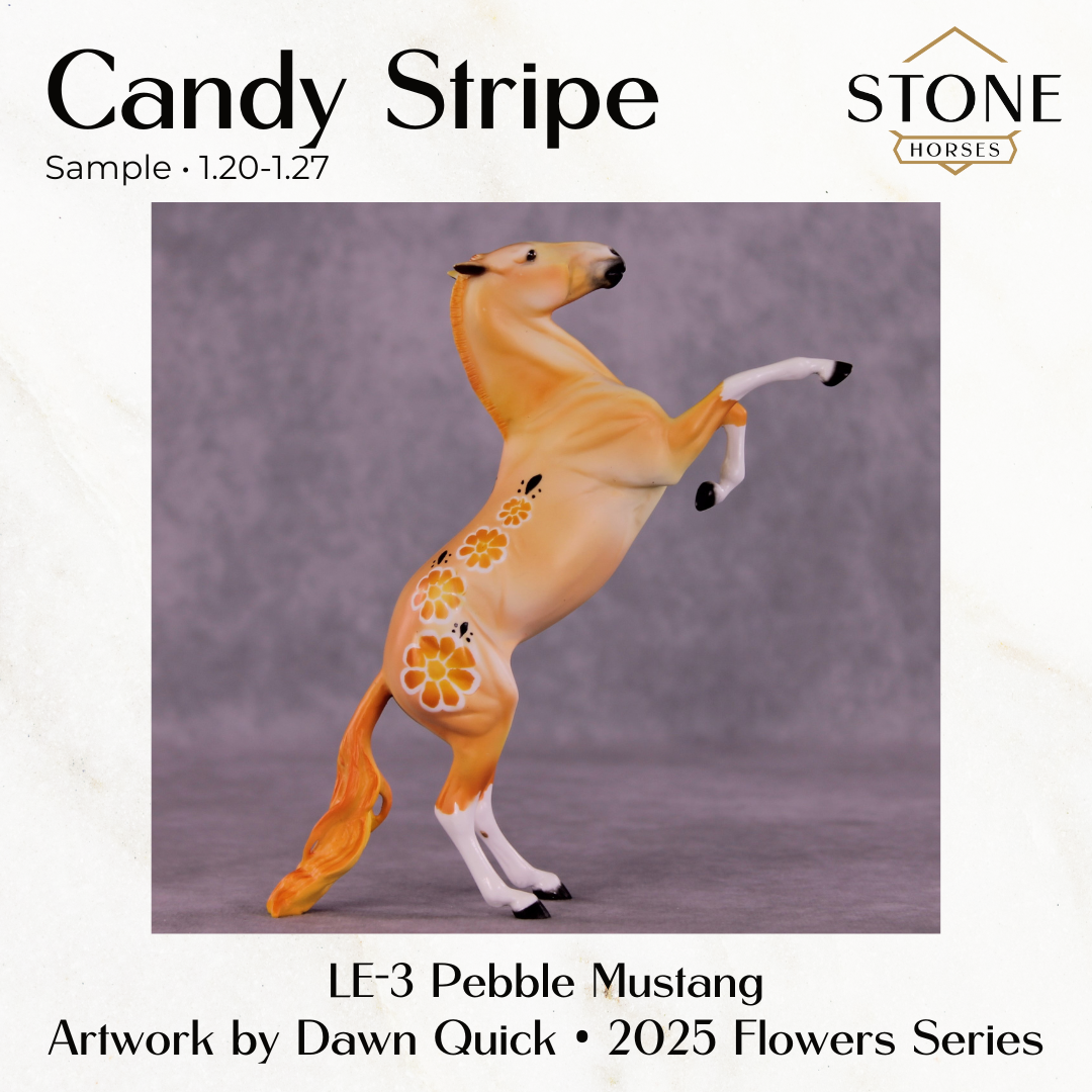 SAMPLE Candy Stripe LE-3 Pebbles Mustang by Dawn Quick SS0126