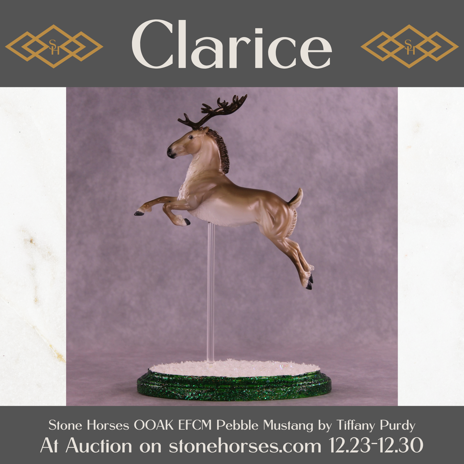 Clarice OOAK EFCM Pebble Mustang by Tiffany Purdy HS25