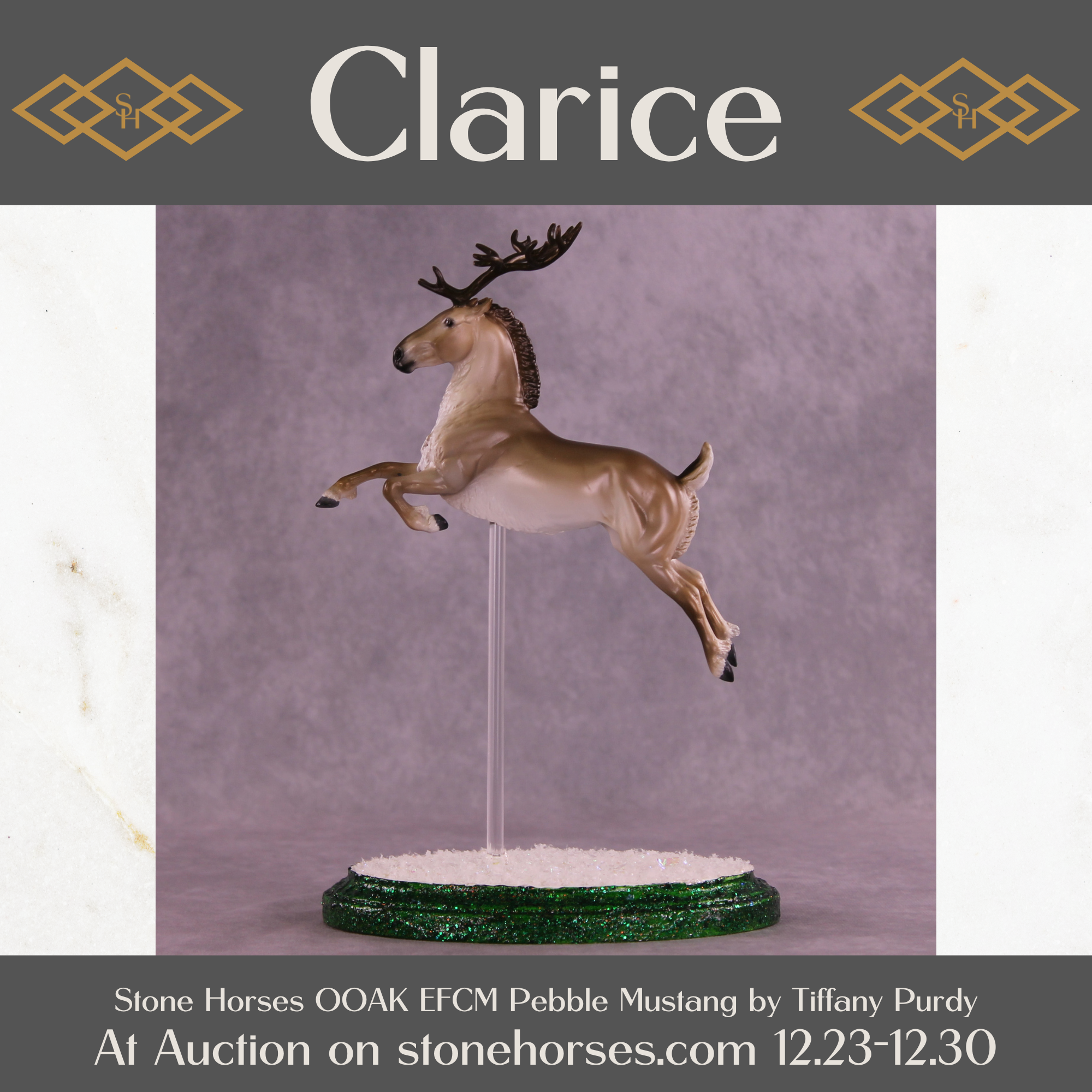 Clarice OOAK EFCM Pebble Mustang by Tiffany Purdy HS25