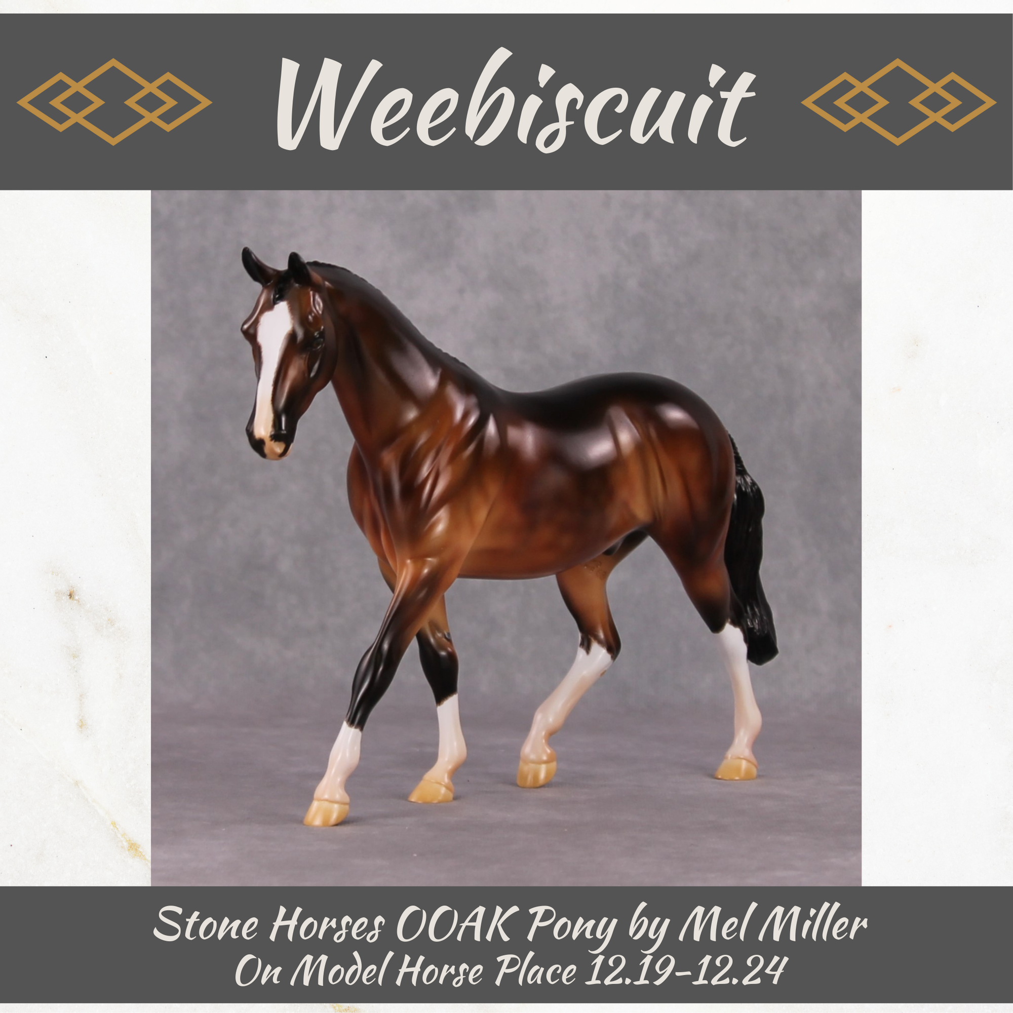 Weebiscuit OOAK Dapple Bay Custom Pony By Mel Miller Best Offers 12/24/24