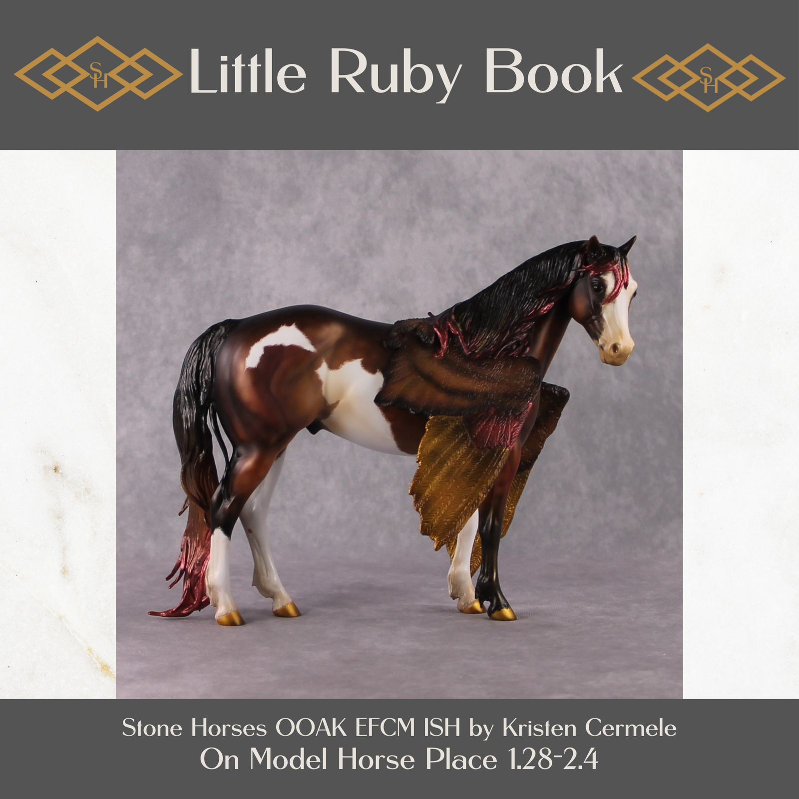 Stone Horses OOAK EFCM "Little Ruby Book" - Red Bay Falcon ISH by Kristen Cermele Best Offer 2/04/2025