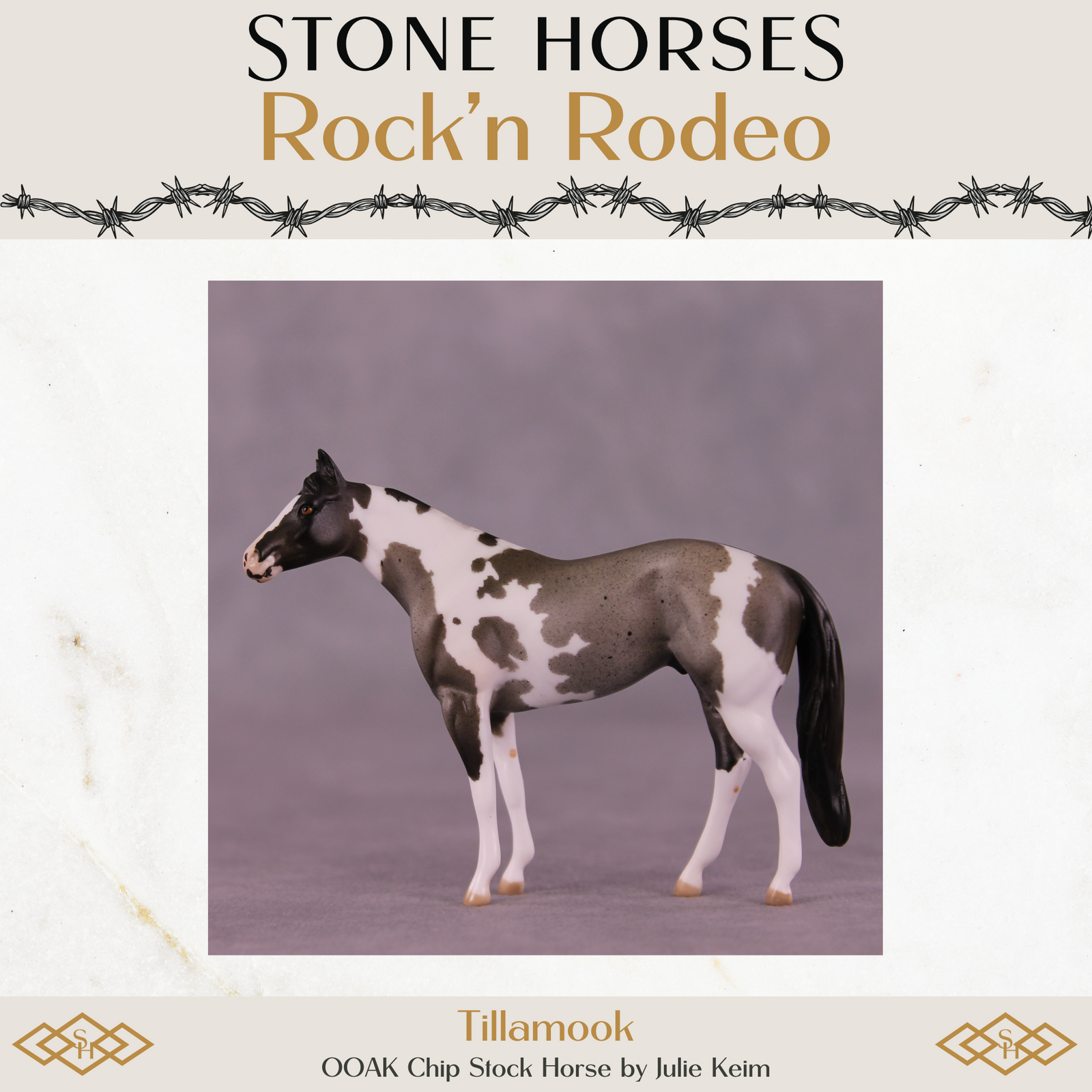 Tillamook OOAK Chip Stock Horse by Julie Keim Special Chip Drop