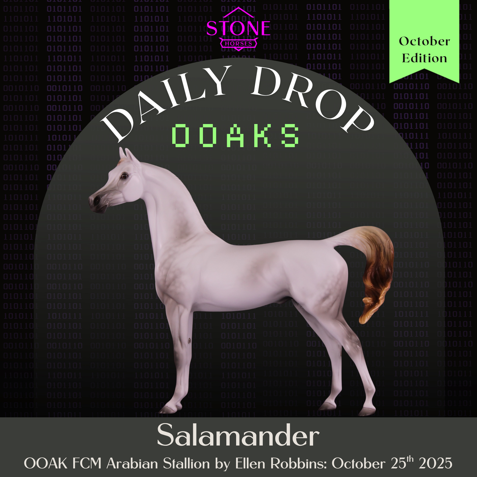 Salamander OOAK FCM Arabian Stallion by Ellen Robbins DDOOAKs25