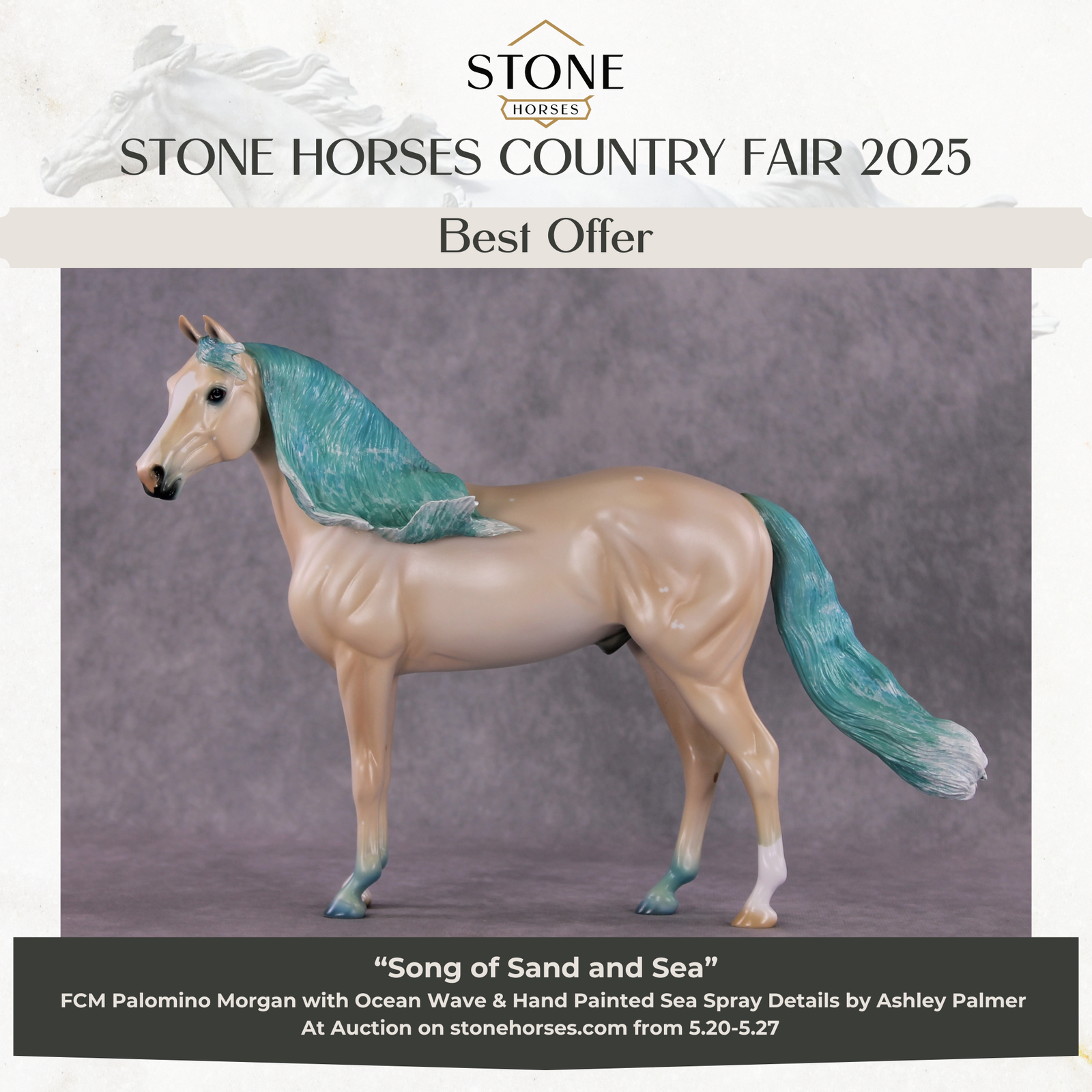 "Song of the Sand and Sea" OOAK FCM Morgan/Andalusian By Ashley Palmer SHCF25 Best Offer 5/27/2025