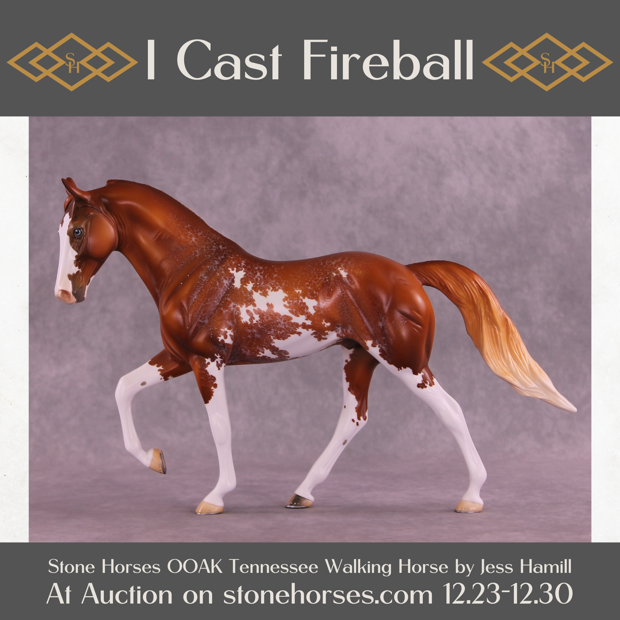 I Cast Fireball OOAK Tennessee Walker by Jess Hamill HS25