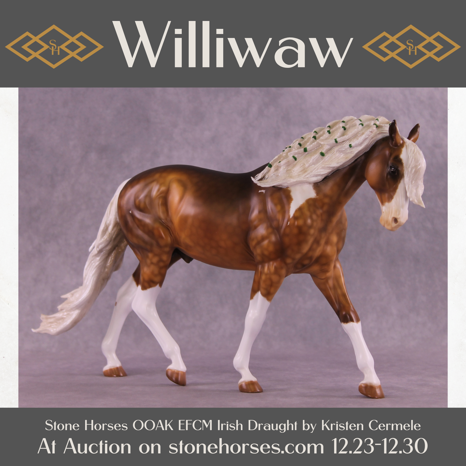 Williwaw OOAK EFCM Irish Draught by Kristen Cermele HS25