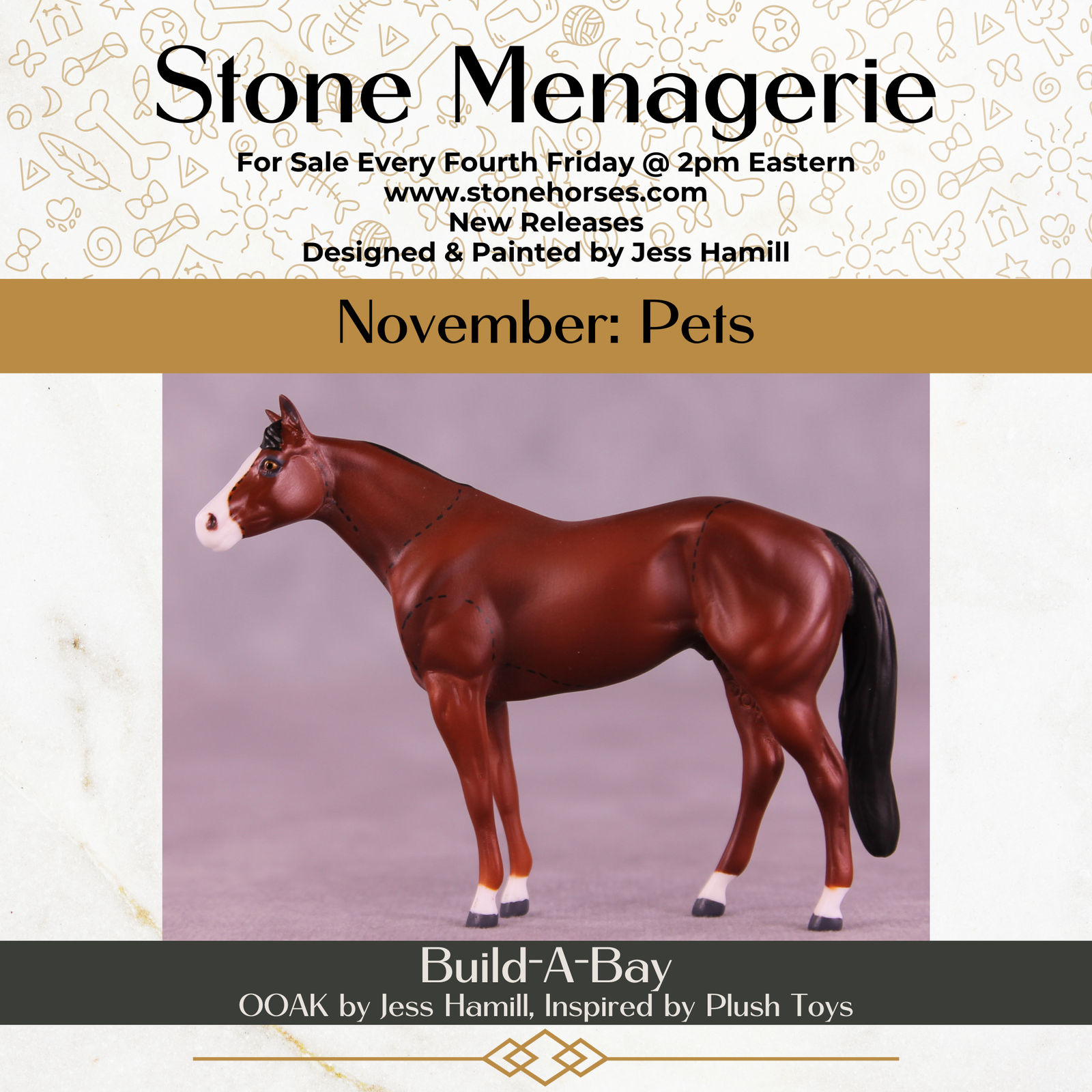 Build-A-Bay OOAK Chip Stock Horse by Jess Hamill MS25