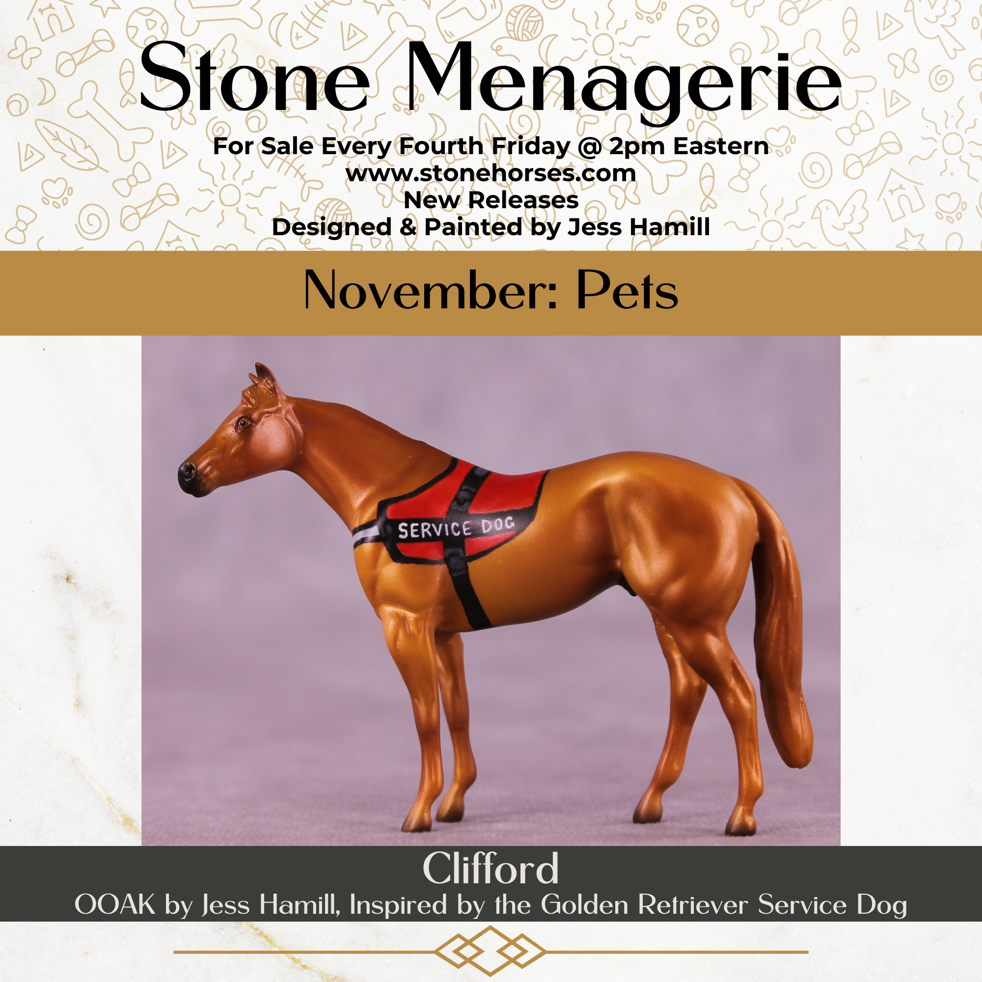 Clifford OOAK Chip Stock Horse by Jess Hamill MS25