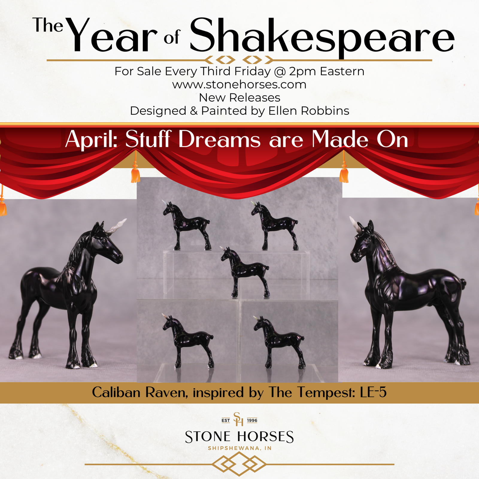 "Raven Caliban" Draft Chip LE-5 Grab Bag - Painted By Ellen Robbins CL25