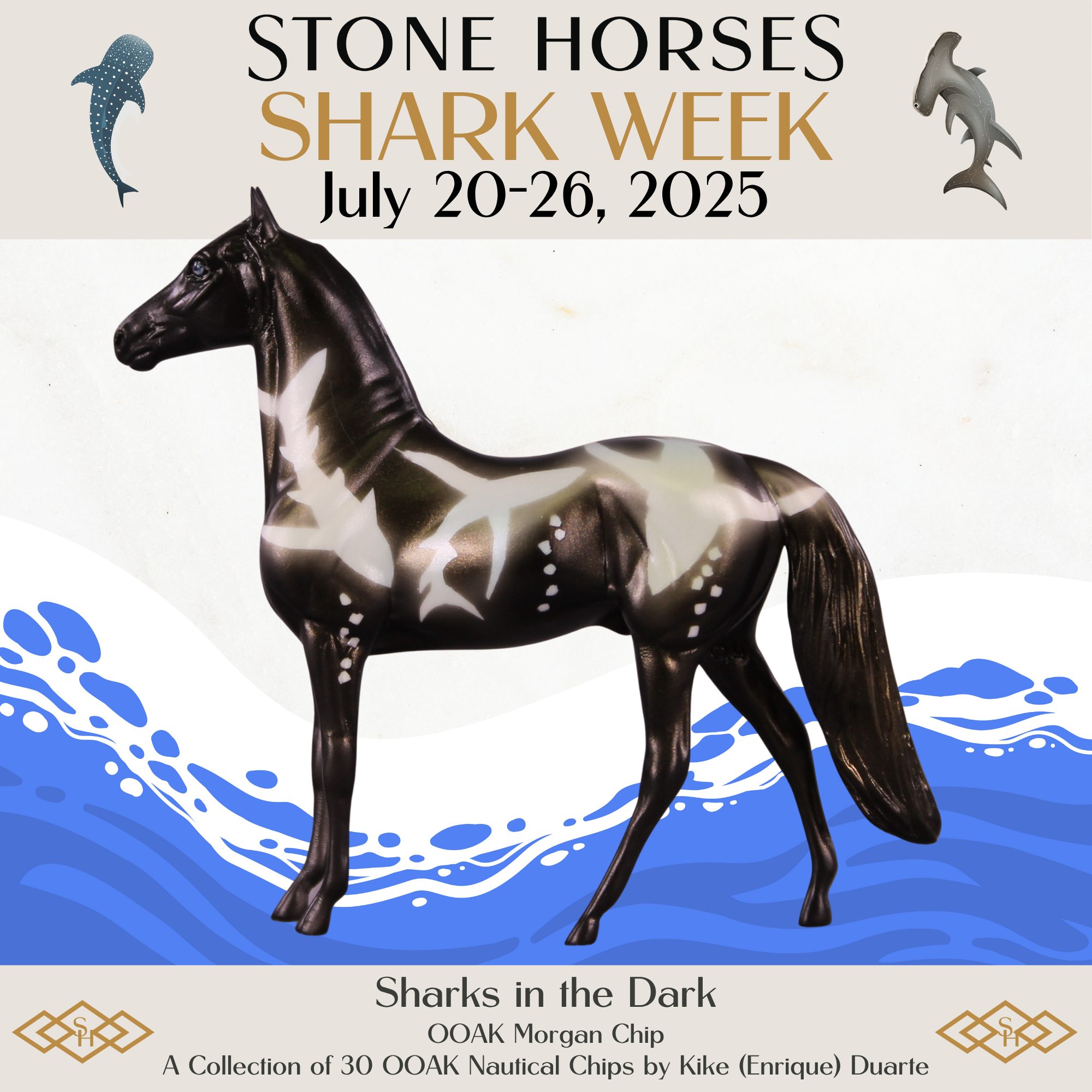 Sharks in the Dark OOAK Morgan Chip by Kike Duarte SCD25