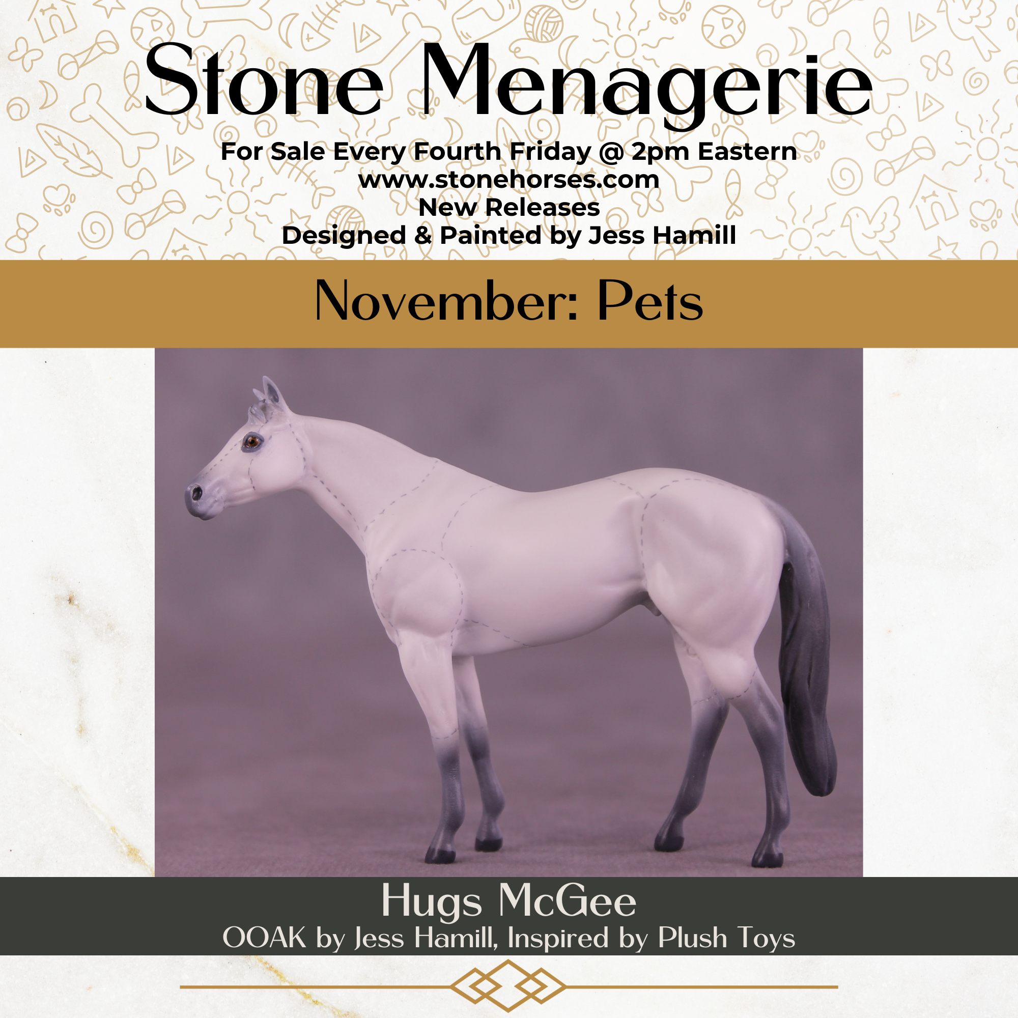 Hugs McGee OOAK Chip Stock Horse by Jess Hamill MS25