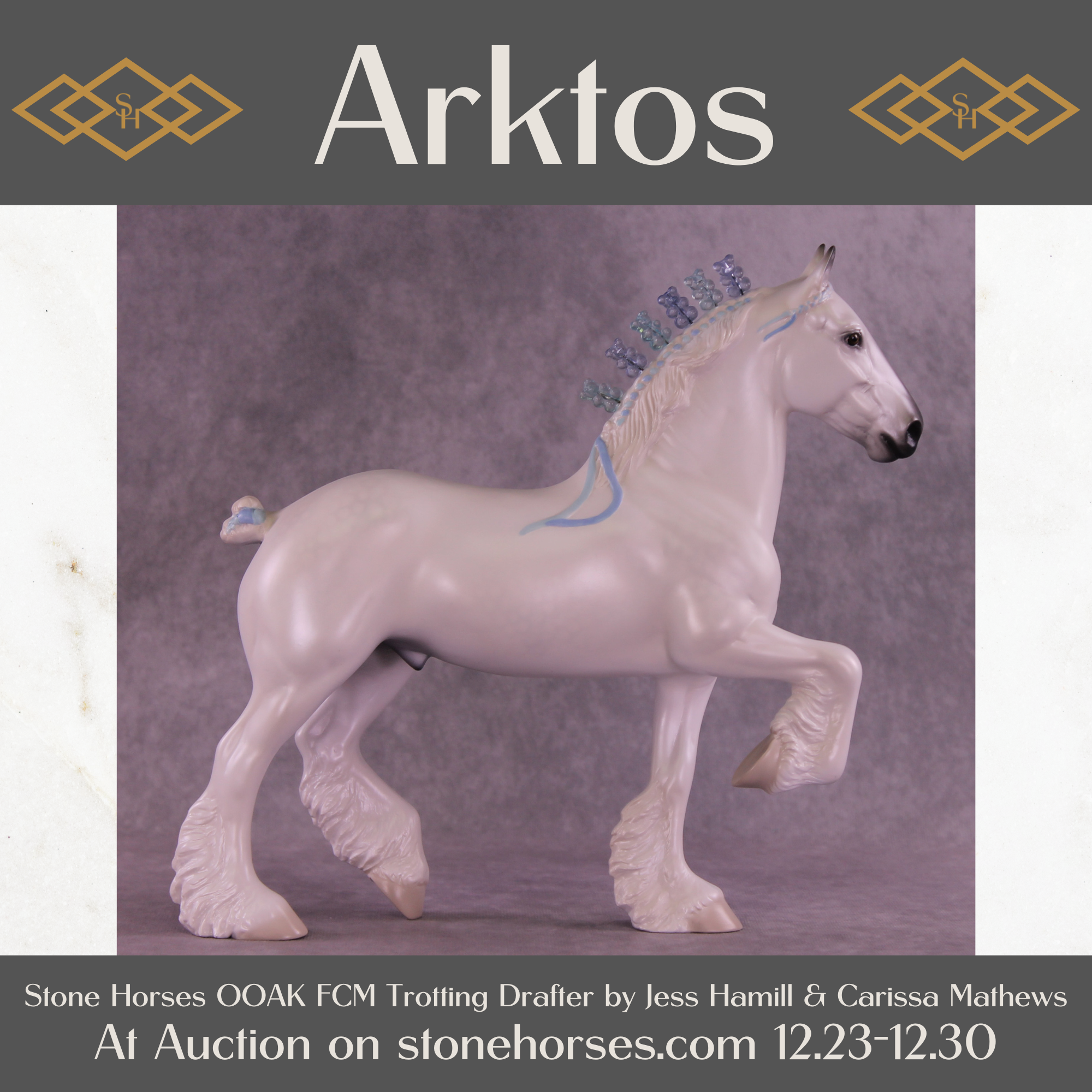 Arktos OOAK FCM Trotting Drafter by Jess Hamill HS25