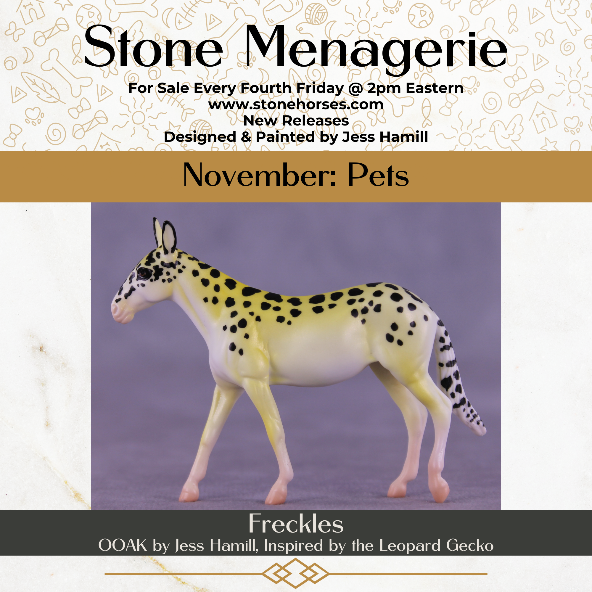 Freckles OOAK Chip Mule by Jess Hamill MS25