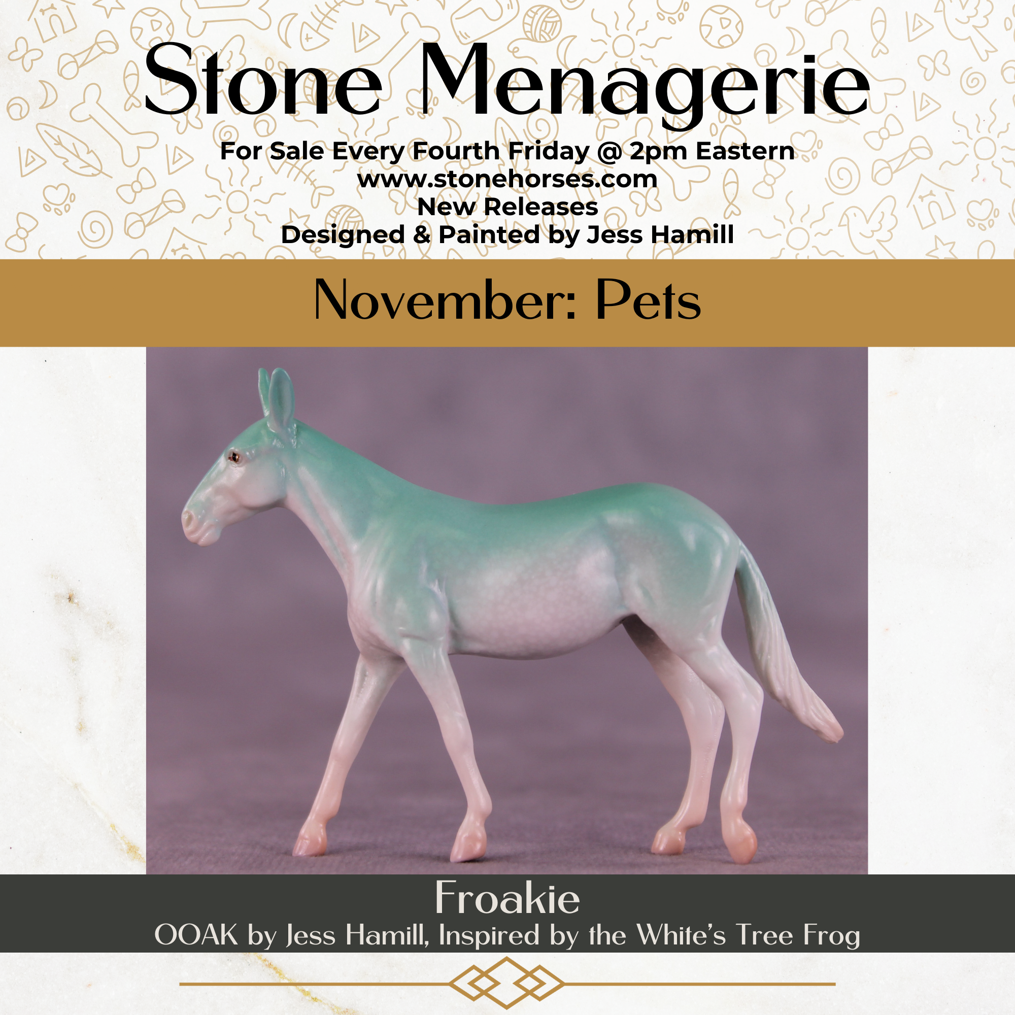 Froakie OOAK Chip Mule by Jess Hamill MS25