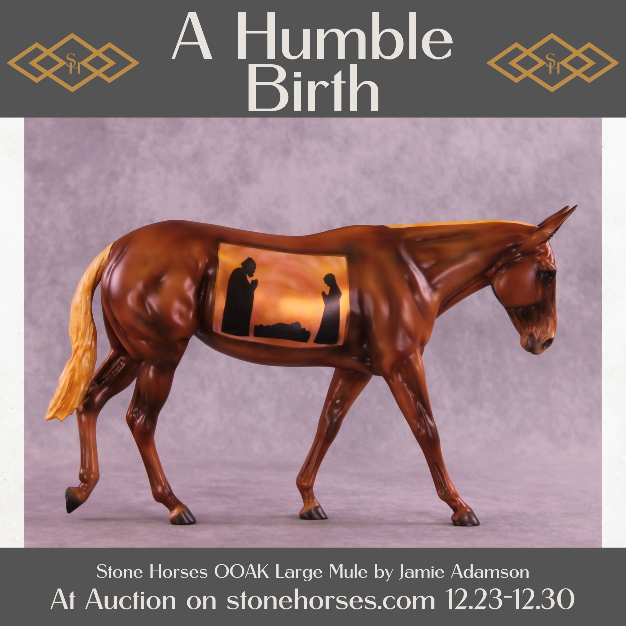 A Humble Birth OOAK Large Mule by Jamie Adamson HS25
