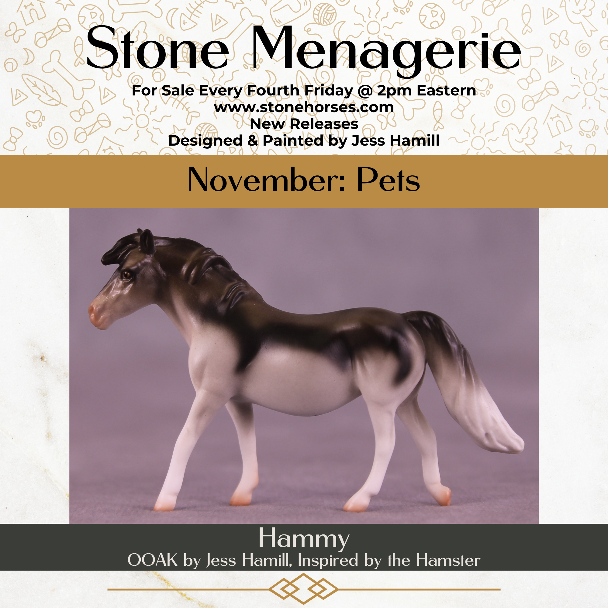 Hammy OOAK Chip Pony by Jess Hamill MS25