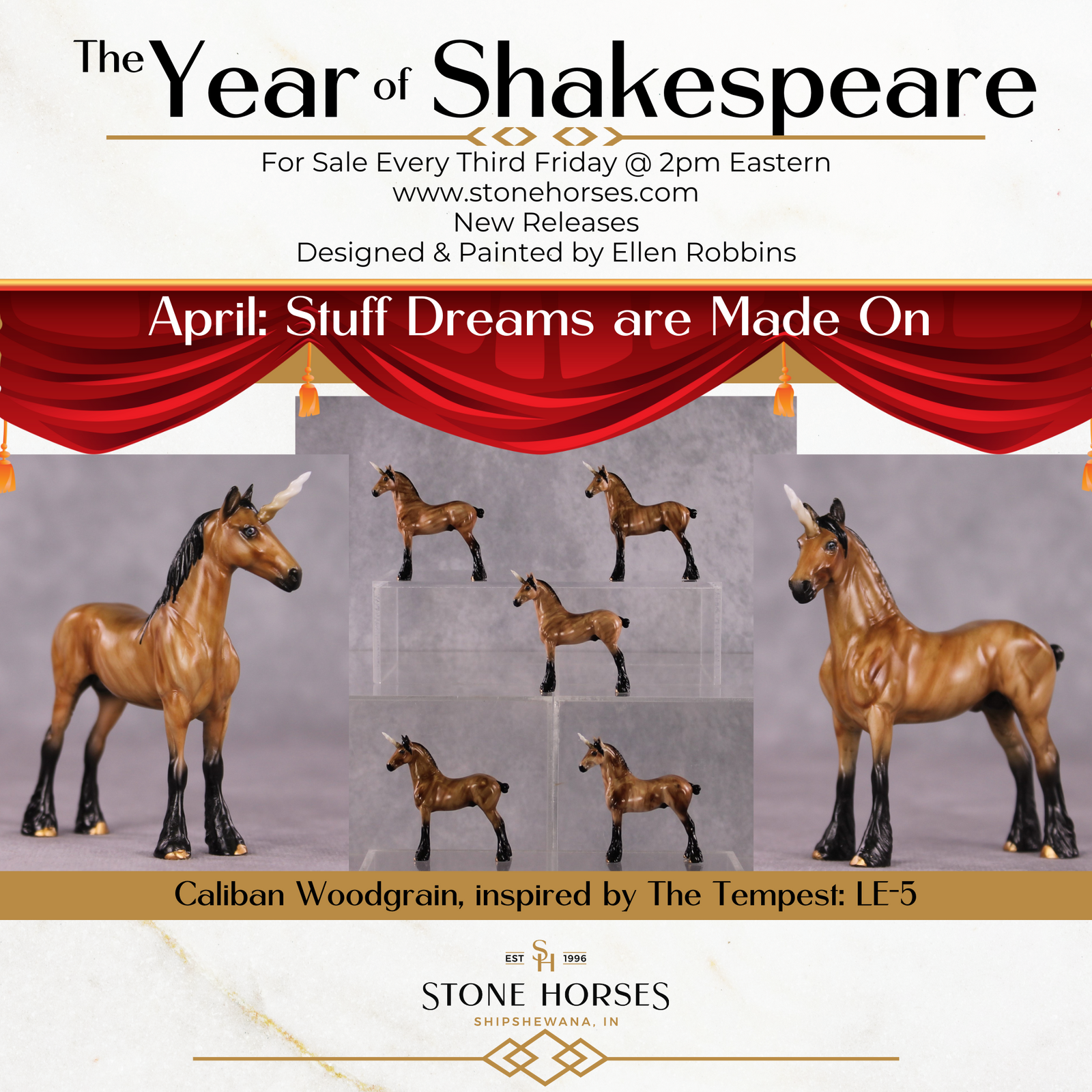 "Woodgrain Caliban" Draft Chip LE-5 Grab Bag - Painted By Ellen Robbins CL25