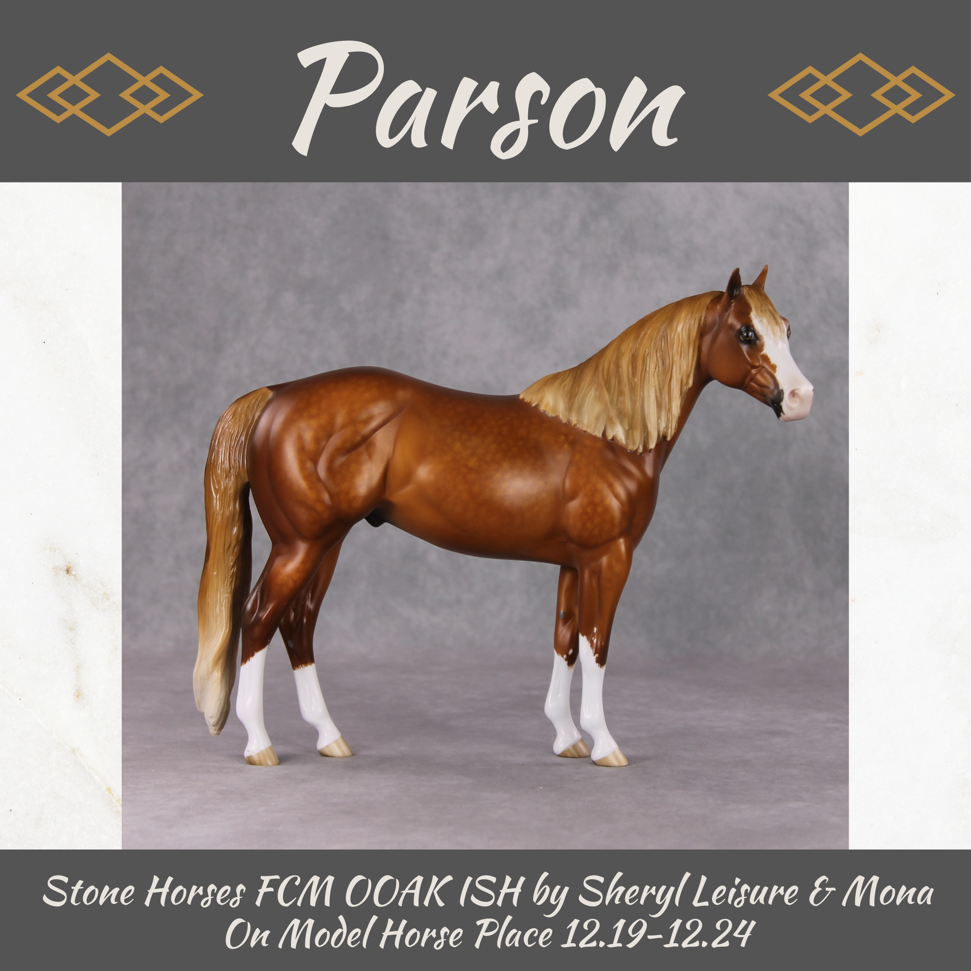 Parson OOAK Dappled Chestnut Custom Ideal Stock Horse By Sheryl Leisure Best Offers 12/24/24