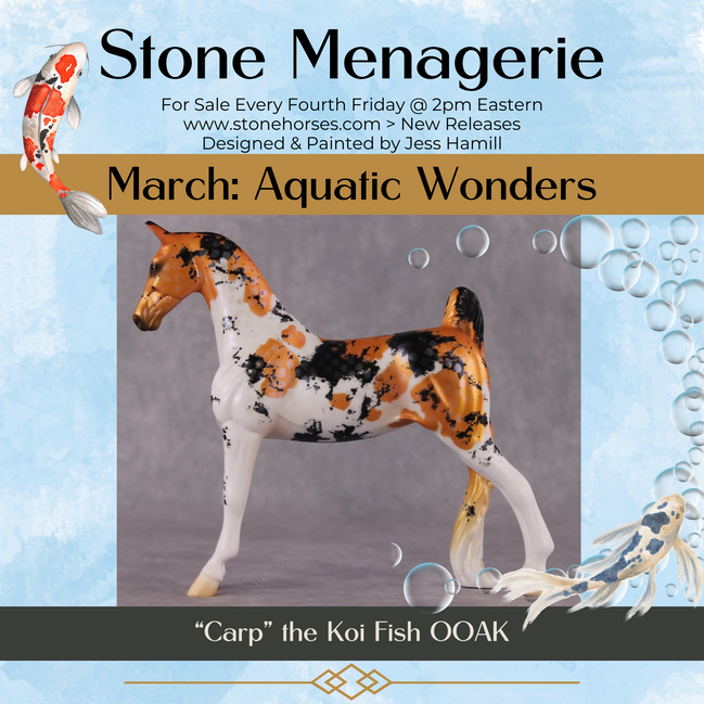 "Carp" OOAK Koi Inspired Saddlebred Pebble by Jess Hamill
