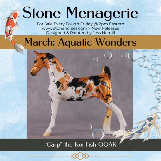 "Carp" OOAK Koi Inspired Saddlebred Pebble by Jess Hamill