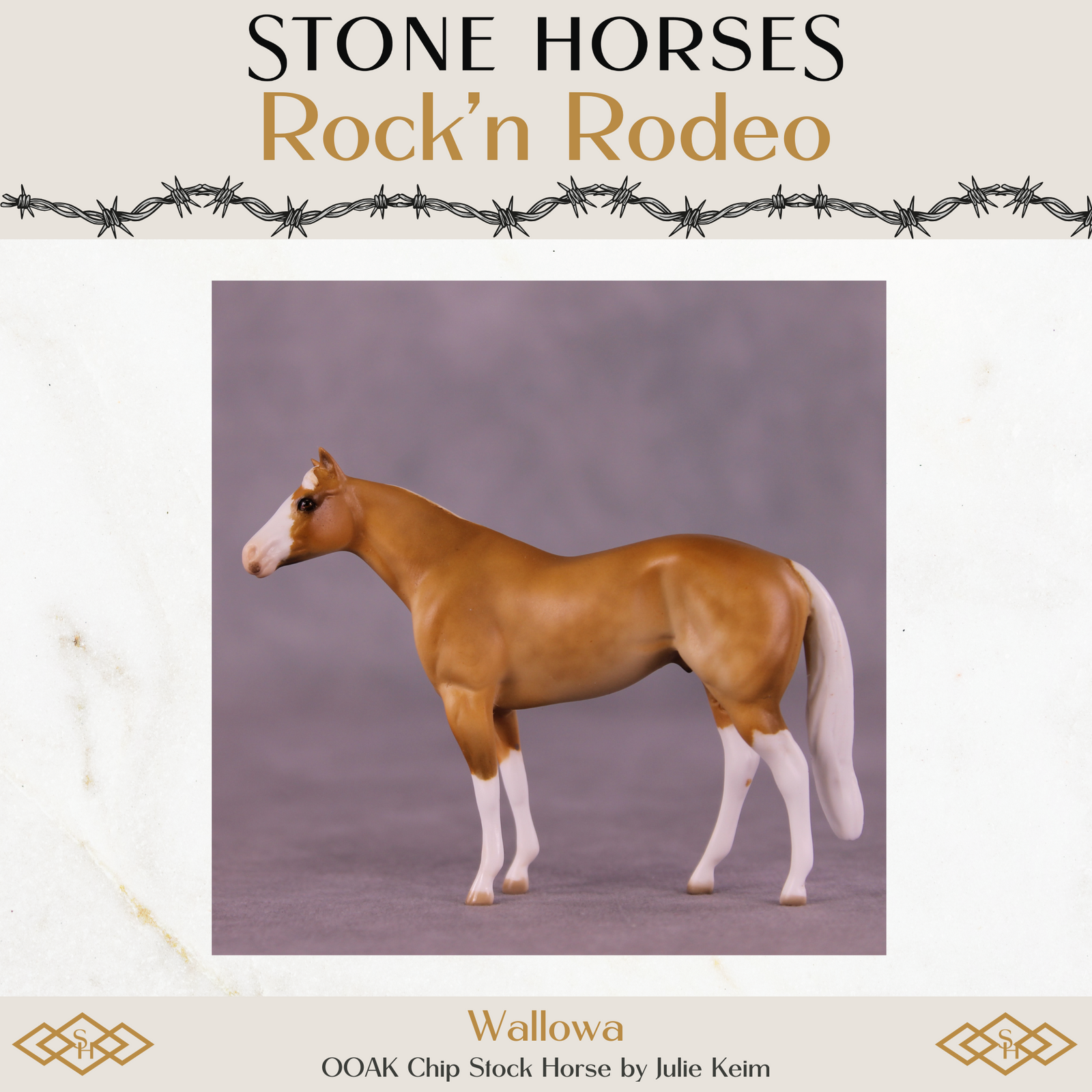 Wallowa OOAK Chip Stock Horse by Julie Keim Special Chip Drop