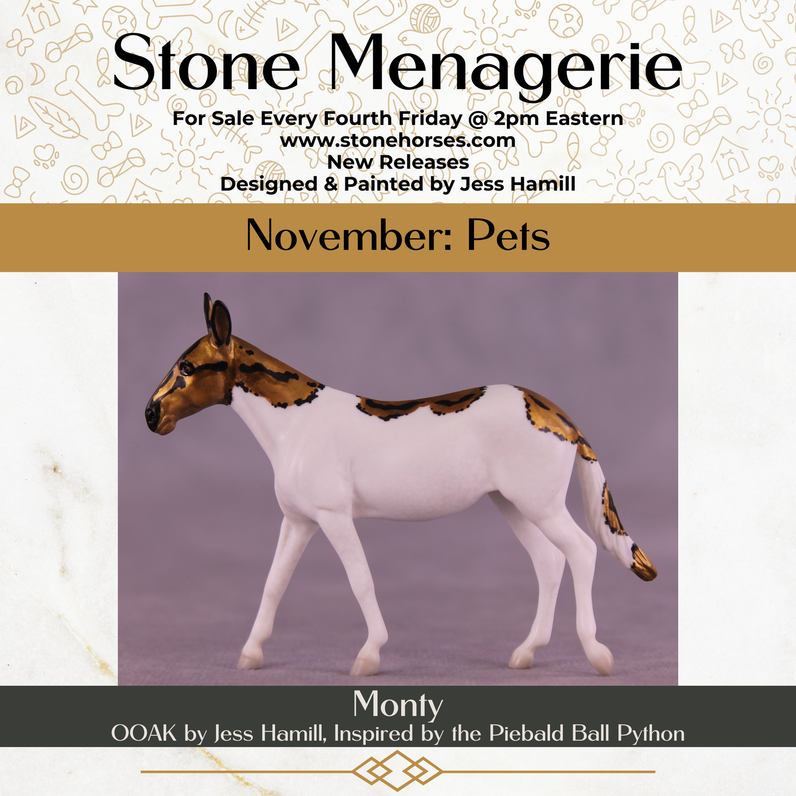 Monty OOAK Chip Mule by Jess Hamill MS25