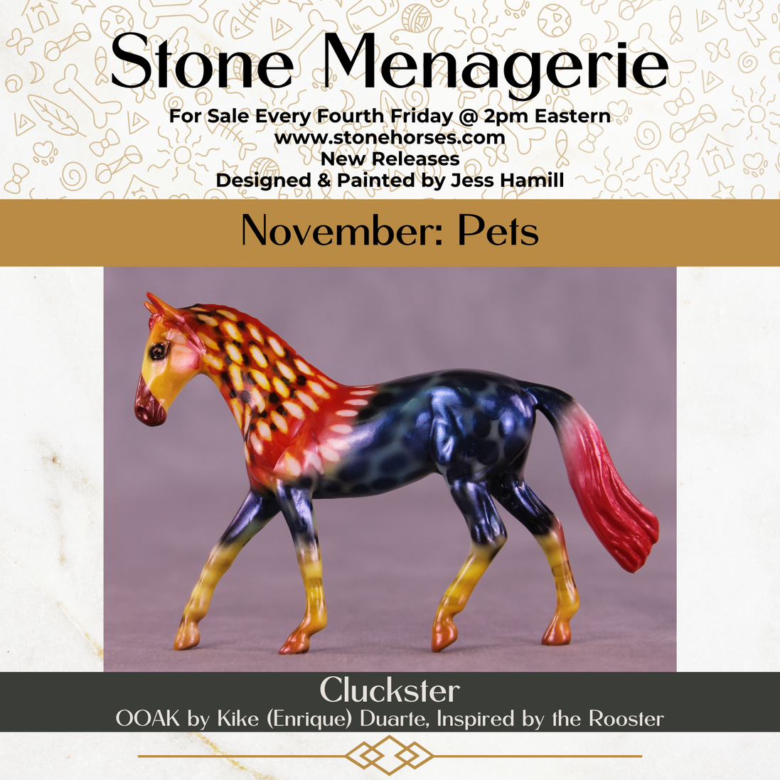 Cluckster OOAK Chip Warmblood by Kike (Enrique) Duarte MS25