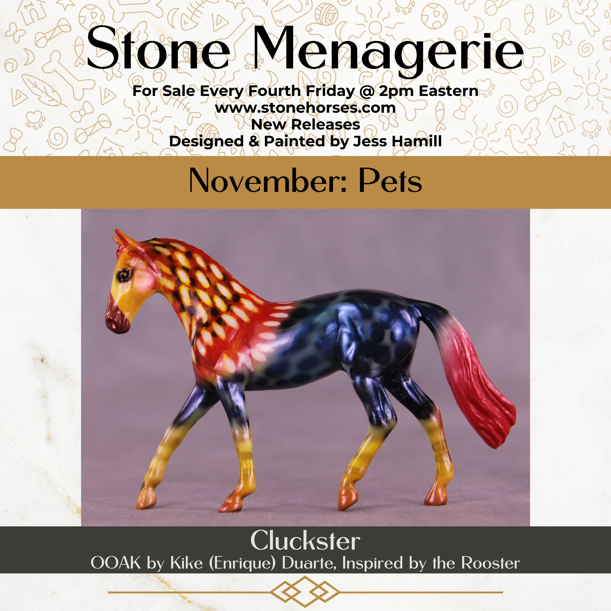 Cluckster OOAK Chip Warmblood by Kike (Enrique) Duarte MS25