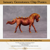 The Chestnut Mare OOAK Custom Coppery Red Pony Chip By Kristin Cermele - Gemstone Series