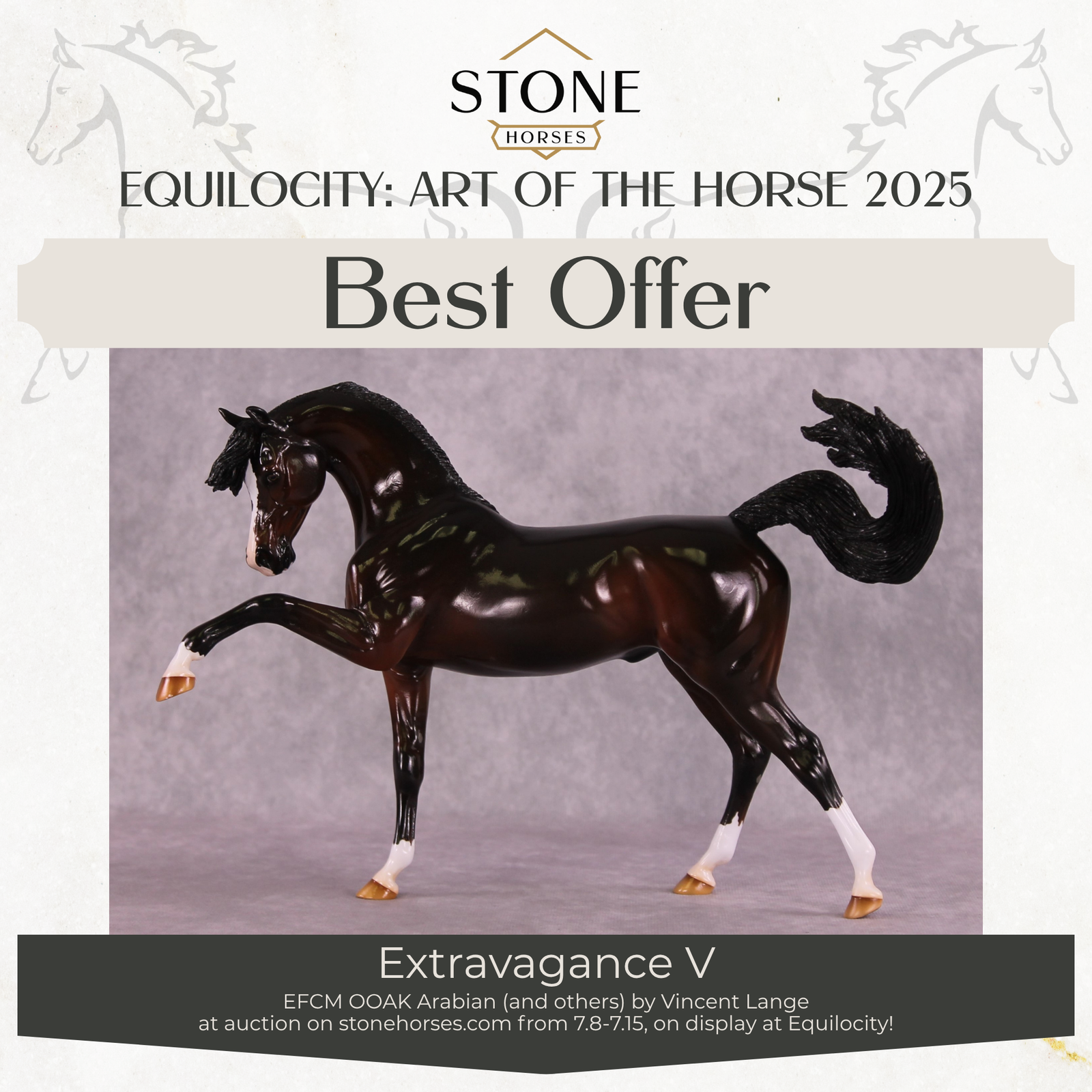 "Extravagance V" OOAK EFCM Arabian Stallion by Vincent Lange Best Offer EQ25 07/15/25