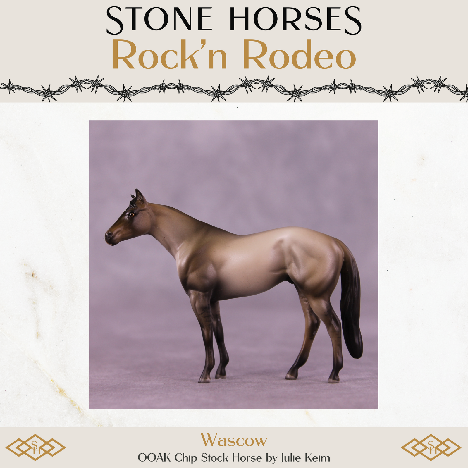 Wasco OOAK Chip Stock Horse by Julie Keim Special Chip Drop