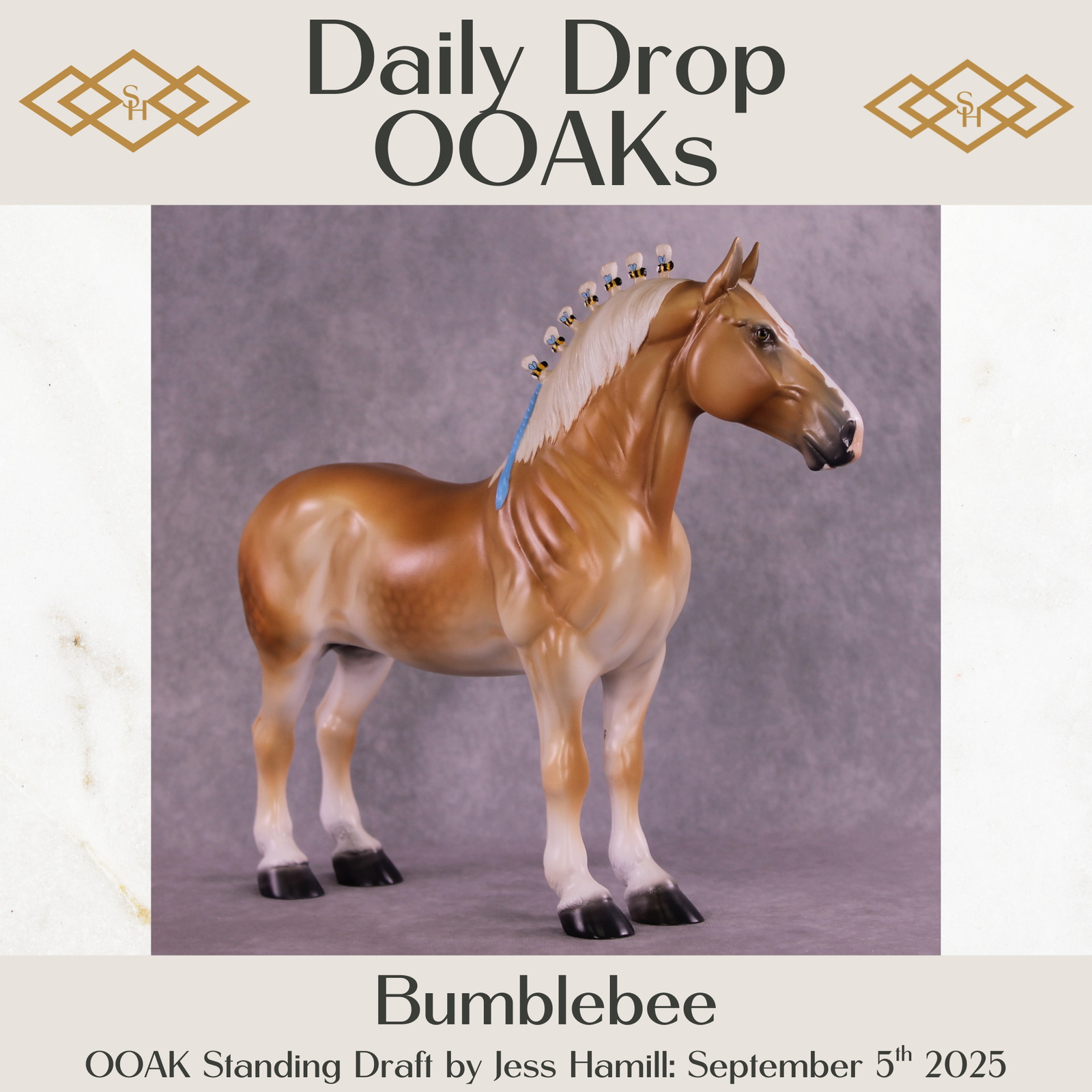 Bumblebee OOAK Standing Drafter by Jess Hamill DDOOAKs25