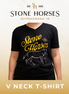 Stone Horses 2026 V Neck Retro T Shirt