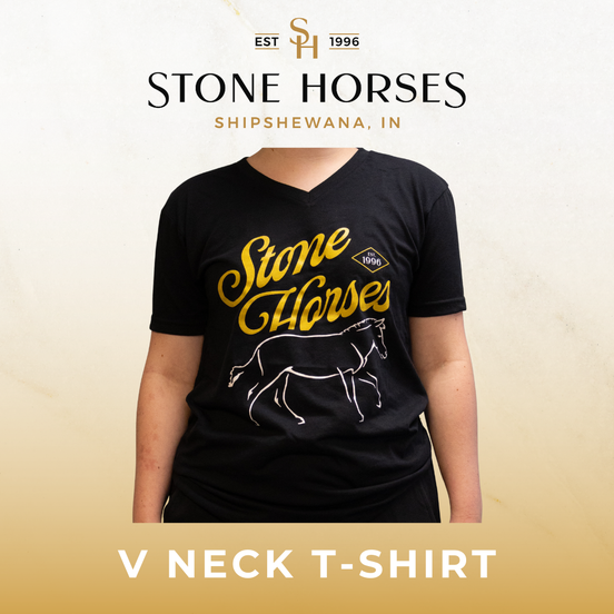 Stone Horses 2026 V Neck Retro T Shirt