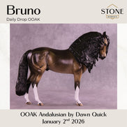 Bruno OOAK Andalusian by Dawn Quick DDOOAKs26