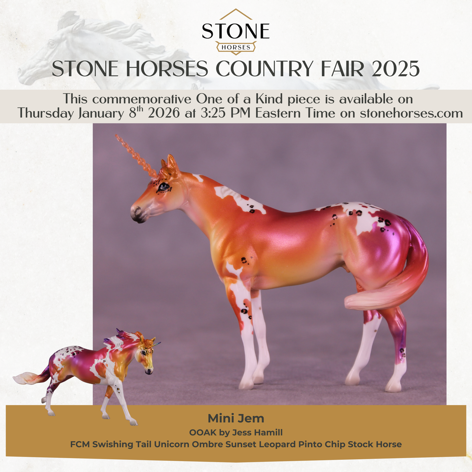 Mini Jem OOAK FCM Chip Stock Horse by Jess Hamill & The Stone Horses Team SCD26