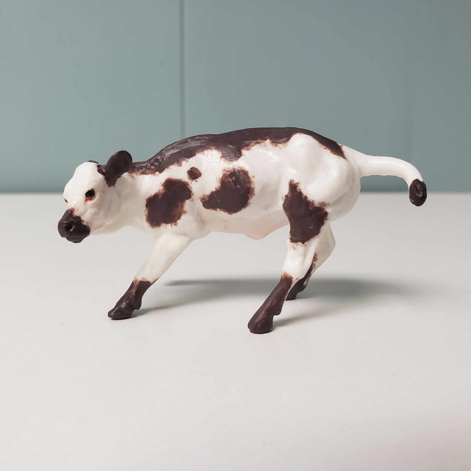 Chip Steak OOAK Dark Brown & White Cow Chip By Andrea Thomason - National Hamburger Day - HBD24