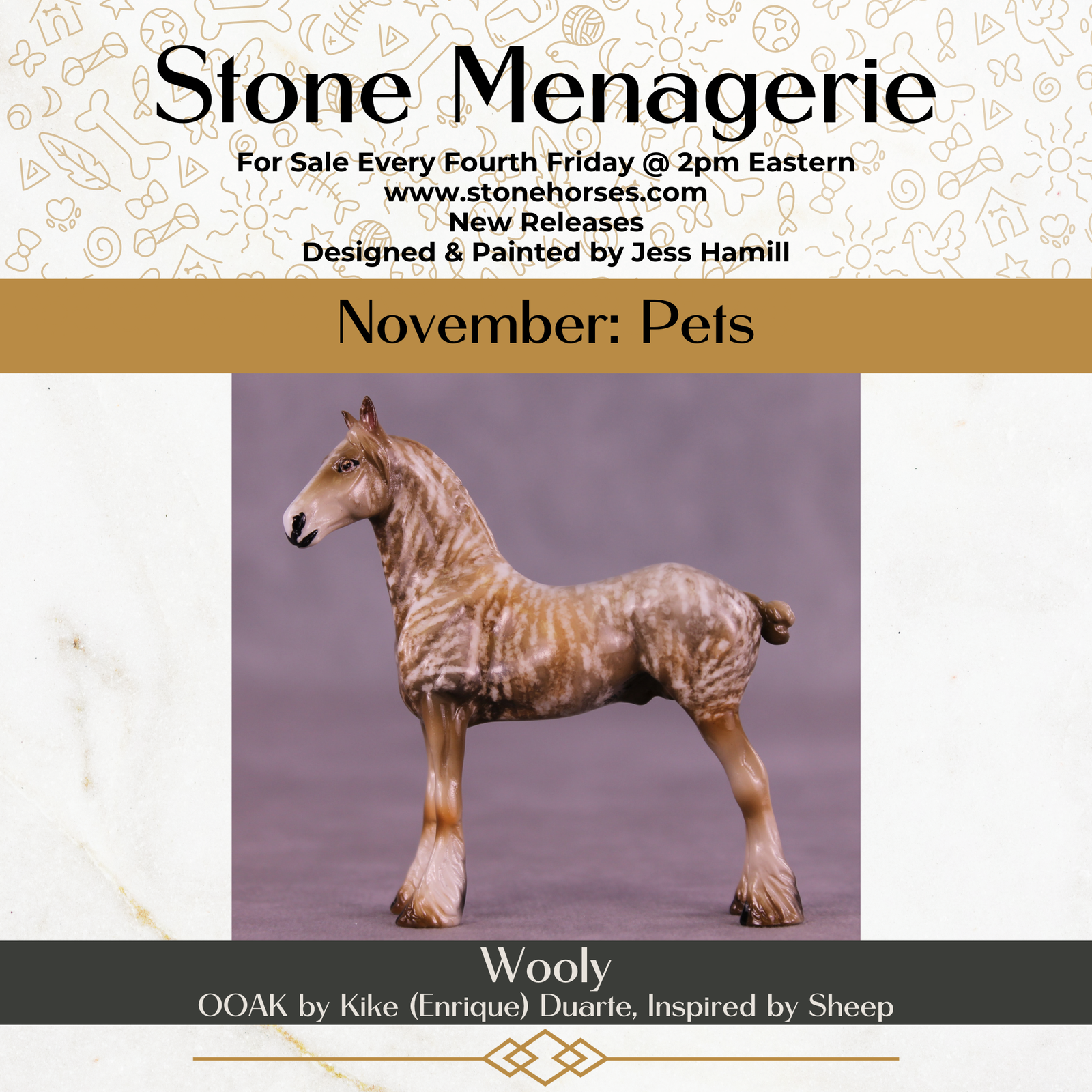 Wooly OOAK Chip Standing Drafter by Kike (Enrique) Duarte MS25