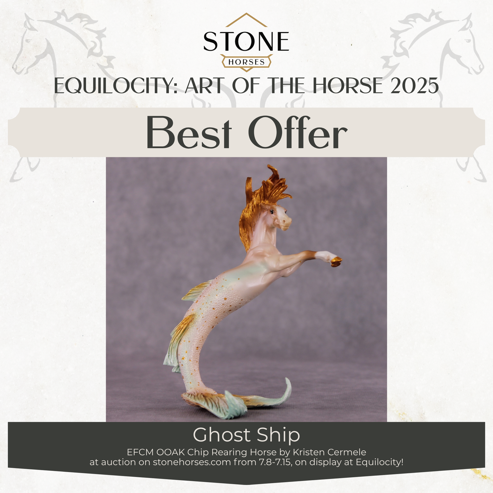 "Ghost Ship" OOAK EFCM Rearing Chip by Kristen Cermele Best Offer EQ25 07/15/25