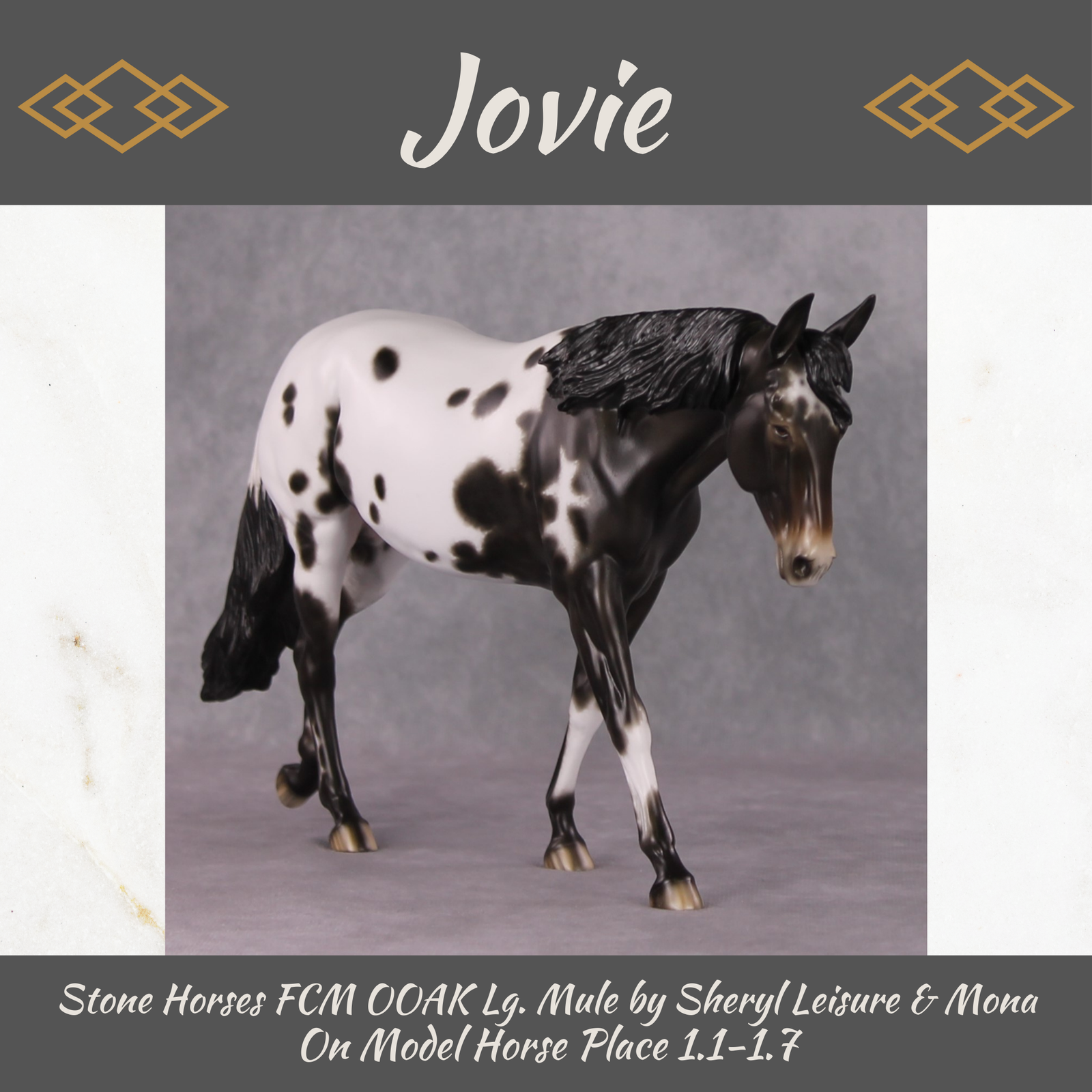 "Jovie" OOAK Appaloosa Large Mule Painted By Sheryl Leisure Best Offers 01/07/25