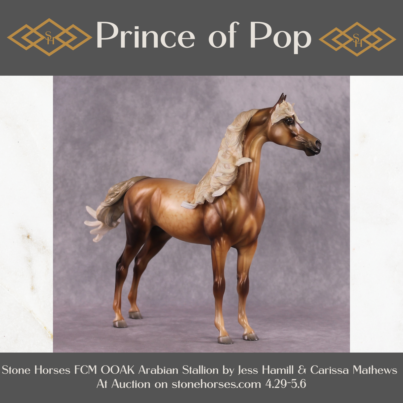 "Prince of Pop" OOAK FCM Arab Stallion by Jess Hamill Best Offer 5/6/2025