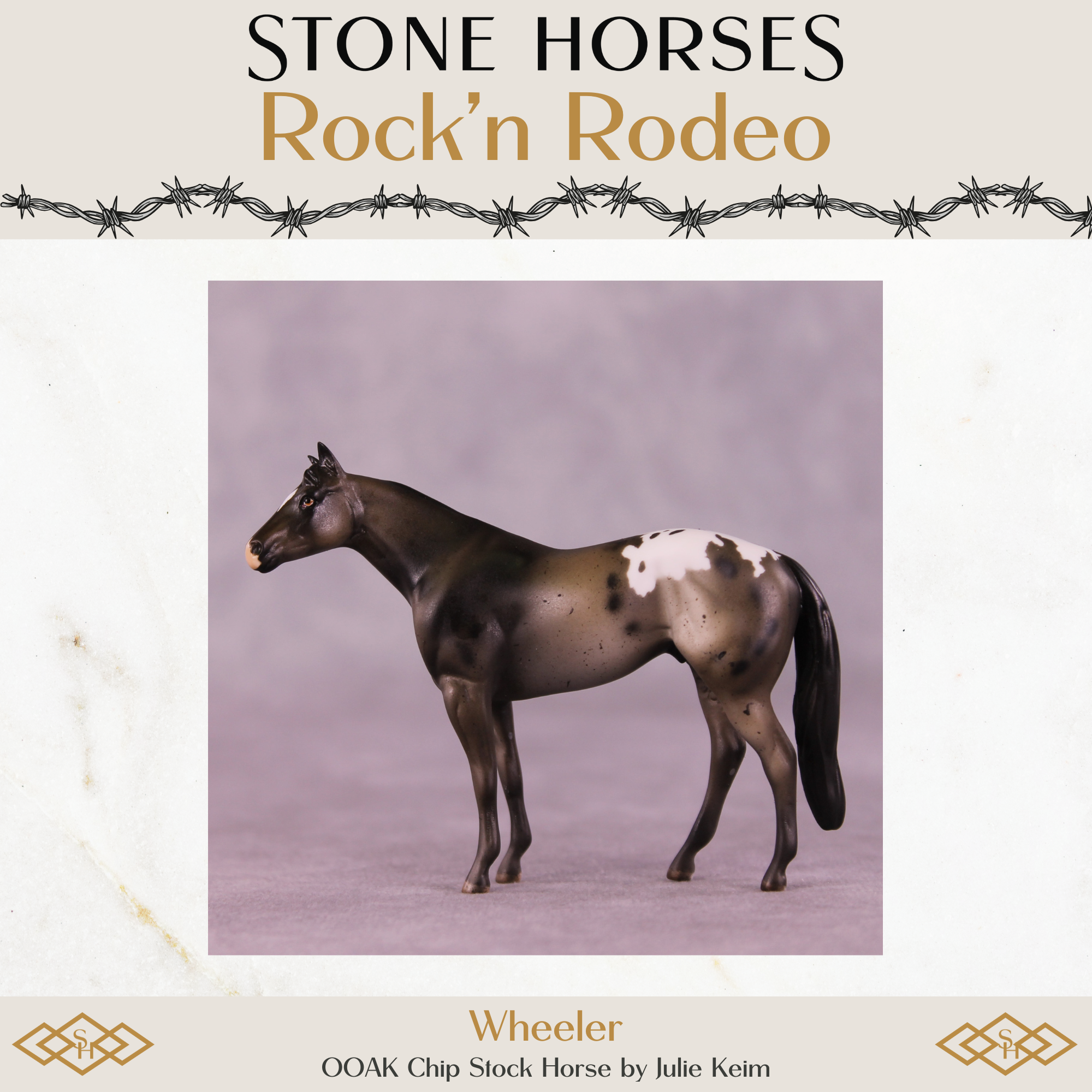 Wheeler OOAK Chip Stock Horse by Julie Keim Special Chip Drop