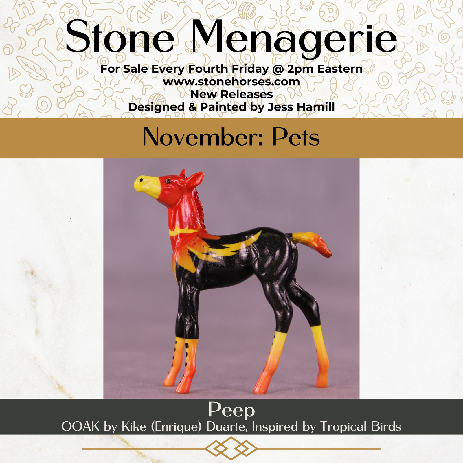 Peep OOAK Chip Foal by Kike (Enrique) Duarte MS25