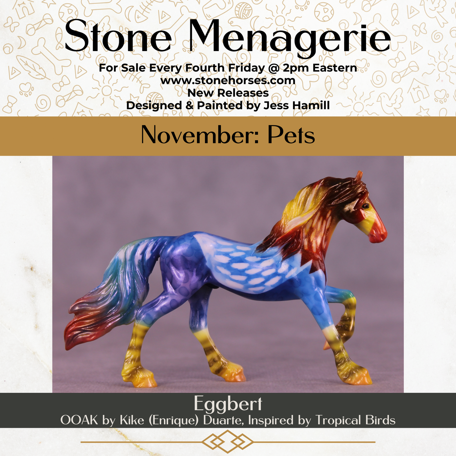 Eggbert OOAK Chip Friesian by Kike (Enrique) Duarte MS25