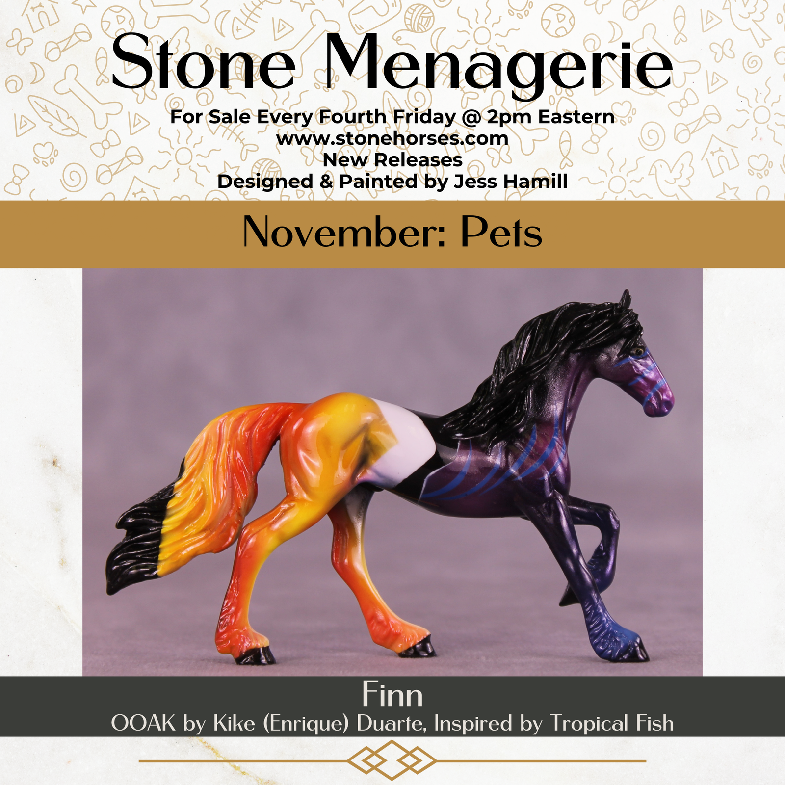 Finn OOAK Chip Friesian by Kike (Enrique) Duarte MS25